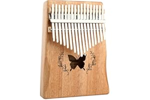 Hearda Kalimba 17 Schlüssel Daumen Klavier, Kalimba Instrument für Anfänger Kinder mit Stimmhammer, Daumenklavier Fingerklavier Entry Level Kalimba Musik Geschenk (Schmetterling)