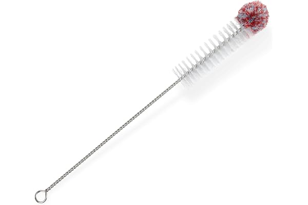 aquabook Brosse Bouteille - Parfaite pour Récurer Carafe, Verres, Mugs, Tasses ou Bouteilles - Nettoyage du Verre et Acier sans Rayure - Nettoyeur Solide et Vegan Fabriqué à la Main - 33x3cm