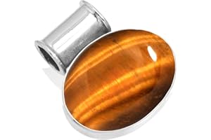 JEWELOPORIUM 925 Sterling Silver Statement Pendant for Women 12x16 Oval Gemstone Handmade Jewelry for Gift (99558_P)