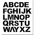 2 x Set of Full Alphabet Giant Black Letters - Removable Self Adhesive Waterproof Durable Vinyl Stickers - Cut to The Sticker Shape - Size 100mm