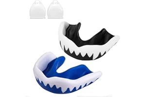 BEKINDPRO 2 Pcs Sports Gum Shield Adults and Junior Mouth Guard with Case, Mouldable Slim Fit Mouthguard for Boxing, MMA, Rugby, Martial Arts, Judo, Karate, Hockey and All Contact Sports