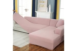 BOLUXIU Sofabezug, Eck Stretch-Sofabezug Stretch Sofabezug für 1/2/3/4 Sitzer（L-förmiges Ecksofa erfordert Zwei）