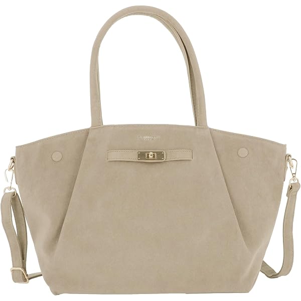 Flora & Co Paris - Grand Sac Cabas Femme XL Avec Pompon Et Foulard Imprimé - Fourre-Tout Élégant Simili Cuir Souple Format A4 - Idéal Shopping, Lycée Ou Bureau