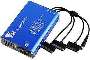 Yangers DJI Phantom 4 caricatore, Caricatore intelligente Wall Multi Batteria Rapid Bilancia per 3 batterie di ricarica, caricatore a distanza del regolatore (Nero)