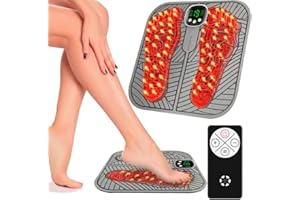 EMS Fußmassagegerät, Jkevow Fussmassagegerät Elektrisch 8 Modi und 19 Levels mit Fernbedienung, USB Tragbare Massagematte Fördern Die Durchblutung Reduzieren Muskelschmerzen