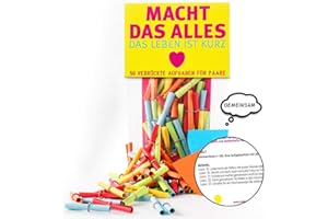 Monsterzeug Lose mit 50 Aufgaben für Paare, Beschäftigung für Verliebte, Lostüte für Pärchen, Textlose mit Challenges