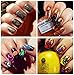 Ejiubas Nail Stamping Plates Double-sided Design Halloween & Christmas Style Image Manicure Stamp Collection Kit - Pack of 2 Pcs with Card Case
