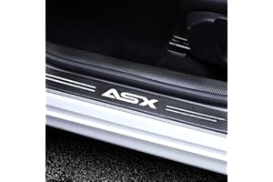 AITACK 4 Pezzi Battitacco in Fibra di Carbonio, per Mitsubishi ASX Auto Accessori Protezione Esterna del battiscopa del davanzale della Porta