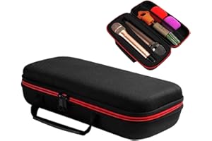 VOIHAMY - Funda para micrófono de karaoke, maletín de herramientas, bolsillo de malla para almacenamiento de micrófono inalámbrico, EVA impermeable, doble cremallera, separación de ranuras para