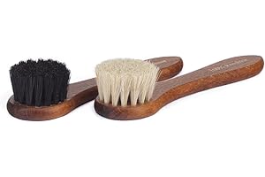 ‎LANGER & MESSMER EXKLUSIVE SCHUHMODE HEIDELBERG Langer & Messmer Cremebürste aus feinem Rosshaar zum Auftragen von Schuhcreme und Schuhwachs - Die Auftragsbürste für die professionelle Schuhpflege - Einzeln oder im 2er Set