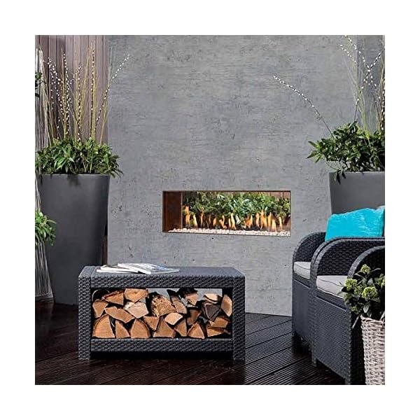 FABER TheMOOD [Gaskamin Außenbereich]: Rückwand in Cortenstahl gerostet