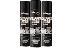 OMWAH 5 in 1 Clipper Icer Blade Cleaner and Lubricant Clipper Spray (3 Pack) (15 oz. Can)