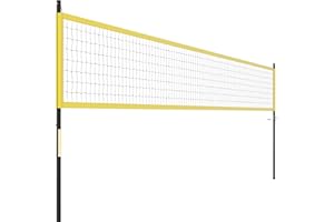COSTWAY Rete da Pallavolo per Esterni Portatile, Rete con Pali Regolabili in Altezza, Anti-Afflosciamento, Pallavolo, Pompa, Martello, Linea di Confine e Borsa, per Giardino e Spiaggia