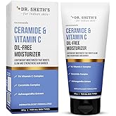 Dr. Sheth's Ceramide & Vitamin C Oil - Free Moisturizer| Lightweight Moisturizer to Hydrate & Brighten Skin | With Vitamin C,