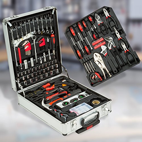 TecTake 377 teiliger Werkzeugkoffer mit Werkzeug bestückt | 3 Schubladen | 37x16x98 cm - 2