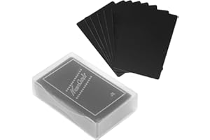 PATIKIL Cartes de visite en métal de 0,21 mm, 100 paquets de cartes de nom naturels en aluminium pour la gravure laser de cartes-cadeaux DIY, noir