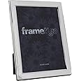 Frametigo Silver Plated Flat Edge Photo Frame - Fits Photo Size 3.5"x5" (9x13cm)