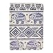 Produktbild Ancerson® PU Leder Tasche Tablet Schutzhülle für Apple iPad mini 1/iPad mini 2/iPad mini 3 Buch Stil Flip Case Ledertasche Standfunktion Schutz Hülle Etui Fall(Blau Elefant Tribal Totem)