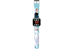 Kids Licensing - Reloj Digital LED para Niños con Personajes Tiene Funciones de Hora, Fecha y Correa Ajustable