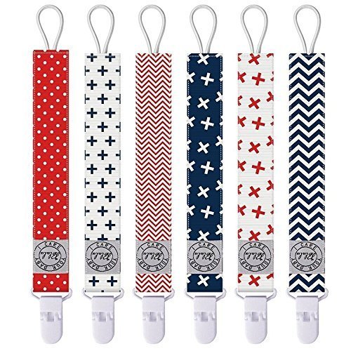Blulu Unisex Dummy Clips Holders, 6 Pieces