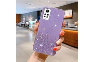 PAIX Funda Compatible con Xiaomi Redmi Note 11S/Note 11 4G Case Transparente Brillo de Estrellas Cover Antigolpes TPU Carcasa