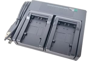 EMOVERY USB Dual Akku Ladegerät für JVC BN-VG107U, BN-VG108E BN-VG114U BN-VG121 BN-VG121E BN-VG121U BN-VG138 BN-VG138E Everio GZ-E GZ-GX GZ-HD GZ-HM GZ-MS Serie Kamera