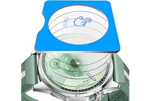 Euukzzea 4 Piezas Protector de Pantalla para Huawei Watch GT 6 46mm Cristal Templado, Con marco de posicionamiento, 2.5D HD Cobertura Completa Vidrio Templado, Sin Burbujas Screen Protector