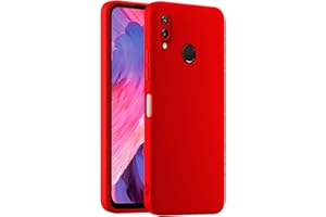 HULLIN Funda de Silicona Colorida para Teléfono, Adecuada para Huawei P20 Lite (5.84") - Rojo Chino
