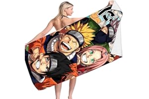 FISAPBXC N-aruto Toallas de Playa, N-aruto Toallas de Poliéster para Acampar Toallas de Baño Infantiles para Piscina Ninja Toalla de Playa Ultraligera y de Secado Rápido para Deportes Ducha Toalla para Niños,