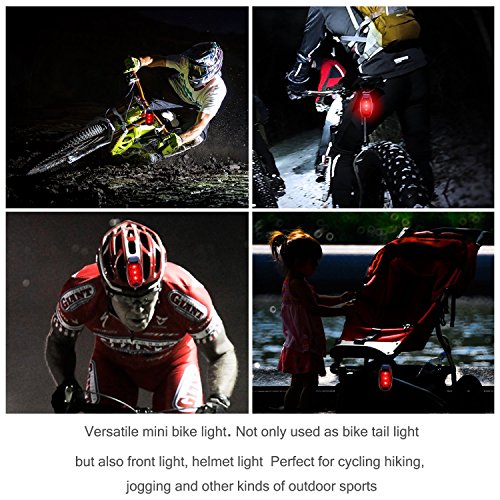 AlierGo 2er-Set LED Multifunktion-Sicherheitslicht mit Befestigungsclip und Klettverschlussband Drei Modi / Rücklicht für Fahrrad/Blinklicht für Laufen und Wandern/ Signallicht für Hundehalsband - 8