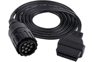 Qiilu Connecteur Adaptateur on-Board Diagnostics2 à 10 Broches et 16 Broches Câble de Diagnostic pour ICOM-D Moto Moto