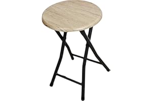 FORNORD Urban living KLAPPBARER HOCKER, Kunststoff, Holz/SCHWARZ, NORMAL