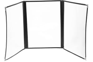 TOYANDONA 1 Pc Cartella Delle Ricette Separatore in Pvc Copertina Del Menu 3 Pagine Ottimo Menu Britannico Protettore Del Menu Del Caffè Copertine Del Menu