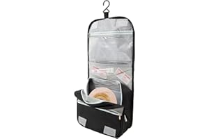 SJFNJN Ostomy Colostomy Travel Bag Hanging Ostomy Supplies Bags for Ostomy Colostomy Foley Catheter, Medical Supplies Ileostomy Ostomy Pouch Accessories Hanging Toiletry Organizer (Black)