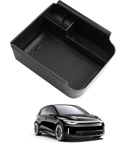 Plateau Rangement Accoudoir VW Golf 8 Mk8 GTI/GTE/GTD/R 2020-2024 – Organisateur Console Centrale Multifonction – ABS Noir