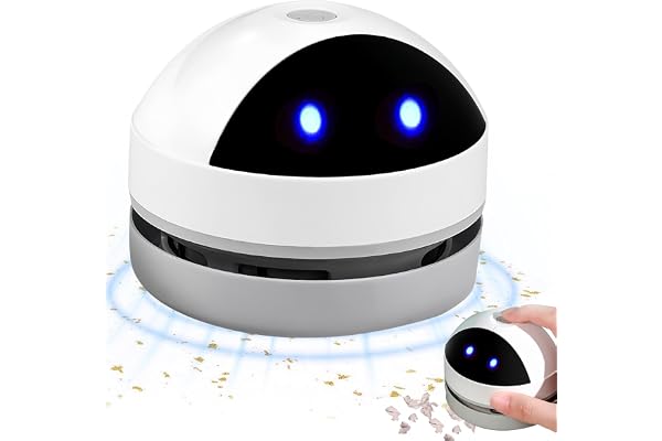 Sporgo Mini bordsdammsugare: Bärbar trådlös minidammsugare, USB uppladdningsbar bordsdammsugare, hög sugkraft mini bordsdammsugare skrivbord för skrivbord rengöring smulor, hushåll, kontor (B)