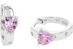 Amor Creolen 925 Sterling Silber Mädchen Kinder Ohrschmuck, Silber, Kommt in Schmuck Geschenk Box