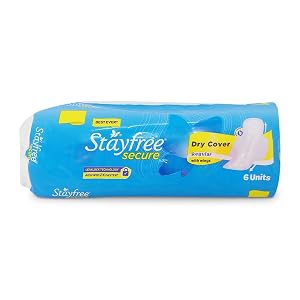 Stayfree Secure Dry Wings Regular Sanitary Pads - 6 Count