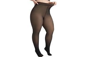 CozyWow termostrumpbyxor dam stora storlekar varm fleecefoder XL-3XL