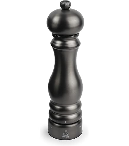 Moulin à Sel Peugeot Paris Chef U'Select 22cm - Inox - 6 Réglages Mouture - Sel Gemme Inclus - Fabriqué En France
