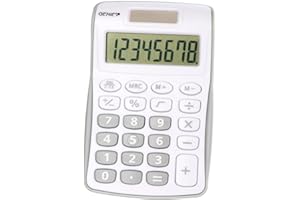 Genie Calculatrice 120 B 8 chiffres (Dual Power (Pile, solaire), design compact gris
