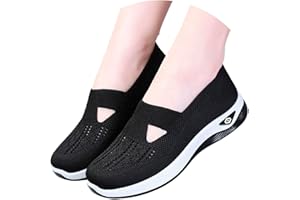 DWEVKEFUL Chaussure Femme - Outdoor Blanche Basket sans Lacet Légère Orthopediques Basquettes Chic Confortable Chaussures de Running Marche Ete Sneakers