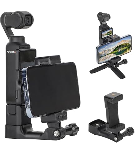 Tomat Erweiterungsadapter Für DJI Osmo Pocket 3 – Mit Cold Shoe, 1/4" Gewinde & Sicherheitsschalle