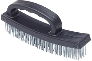 Fit for the Job 6-calowa szczotka druciana, 4 rzędy drutu do usuwania ciężkich farb i brudu, czyszczenia rdzy, grilli, płytek, drewna, 6 cali