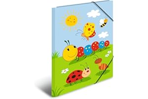 ‎HERMA HERMA 19794 Sammelmappe A3 Kindergarten Frieda & Friends, Kinder Eckspanner-Mappe aus Pappe mit Innendruck & Gummizug, stabile Einschlagmappe aus Karton für Jungen & Mädchen