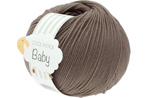 ‎LANA GROSSA LANA GROSSA Cool Wool Baby | 100% Schurwolle Merino, filzfrei | Handstrickgarn aus 100% Schurwolle (Merino) | 50g Wolle zum Stricken & Häkeln | 220m Garn FB 211