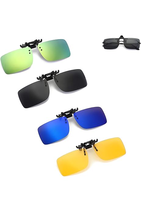 VIVIBEE - Lunettes De Soleil Polarisées à Clipser, Sans Monture Pour