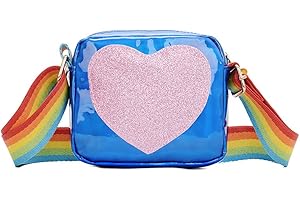 JUCHAO Girls' Kids Purse Sequin Crossbody Bag Glitter Purse Heart Purse for Preschool Kids Toddlers Baby Girls