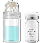 Microneedling Infusion System Set, Micro Needle Set Includes Hydra Needle 0.5 mm (1 Unit) and Anti-Aging Serum Ampoule 5 ml,