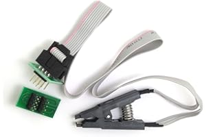 DollaTek SOIC8 SOP8 Pince de Test pour EEPROM 93CXX / 25CXX / 24CXX en Circuit Programmation + 2 adaptateurs